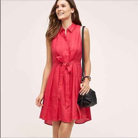 Anthropologie HD in Paris Printemp linen dress 10 - Picture 2 of 11